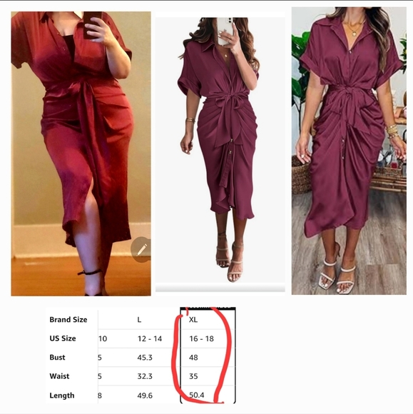 BTFBMWomen Button Down Ruched Shirt Dresses Short Sleeve Lapel V Neck Satin Drss - Picture 3 of 5